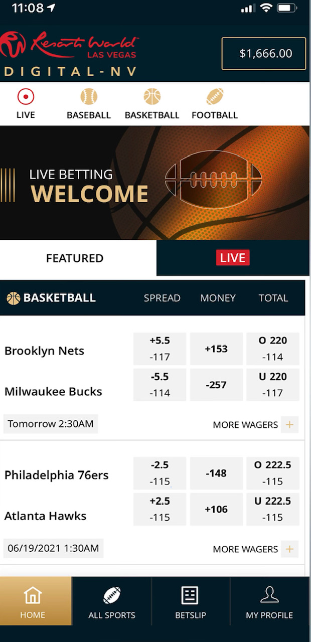 Resorts World Real Money Sports Betting Mobile App