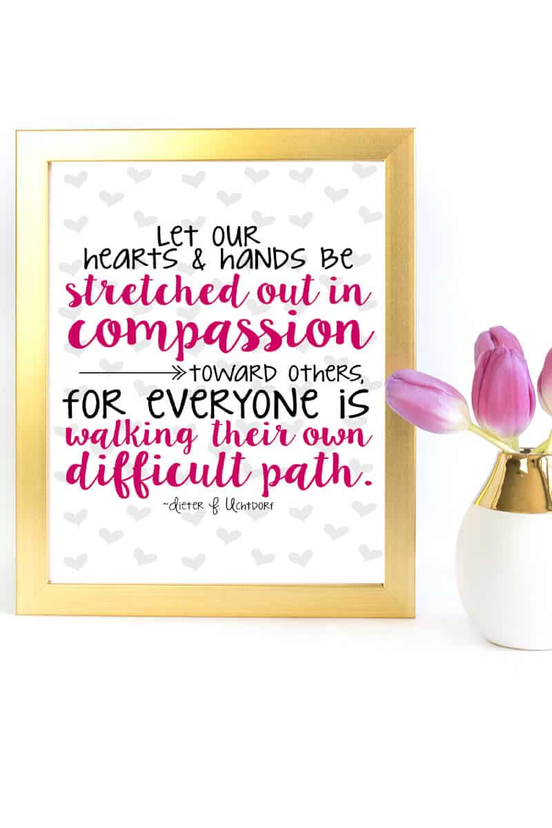 Free Printable Arms Stretched Out in Compassion Quotes and Source