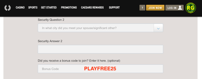 Caesars Online Casino PA Bonus Code PLAY500 for up to 500