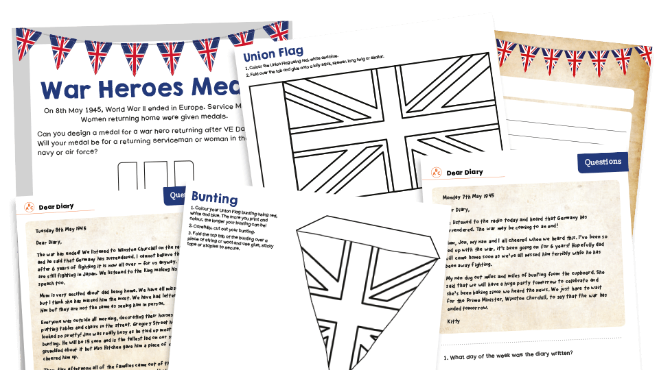 KS1 Home Learning Pack VE Day Plazoom