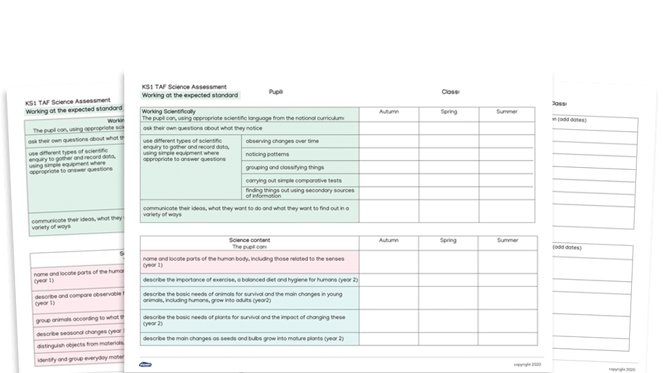 KS1 Teacher Assessment Framework Science Checklists Plazoom