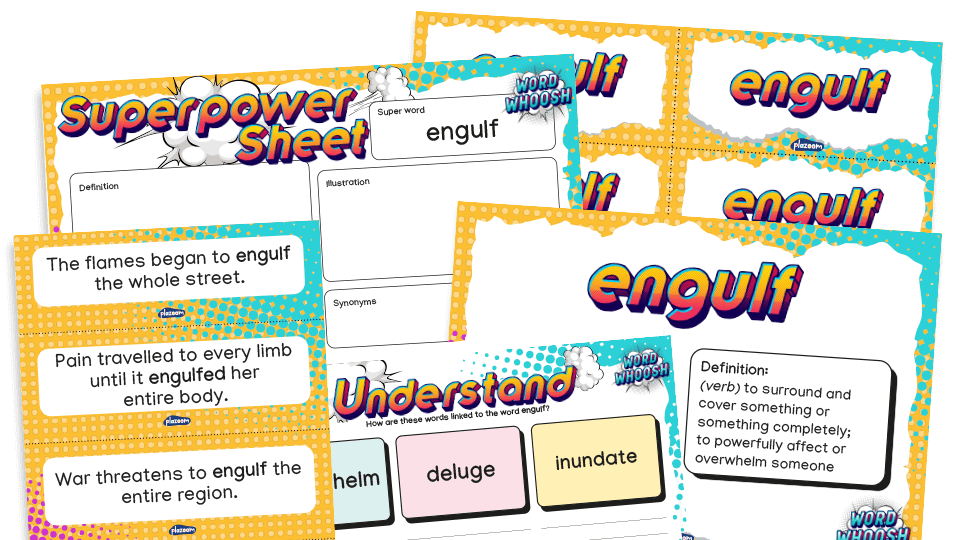 Word Whoosh Tier 2 Vocabulary Pack Year 6 greater depth Summer 1
