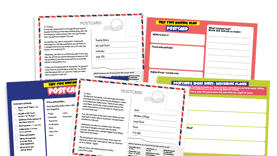 Postcards KS1 Text Types Writing Planners and Model Texts Plazoom