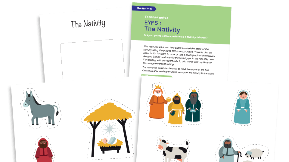 EYFS Nativity Storytelling Skills and Emergent Writing Pack Plazoom