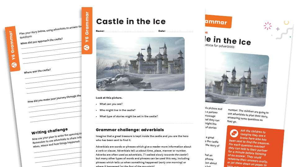 Year 6 Adverbial Phrase Worksheet KS2 Story Starters Plazoom