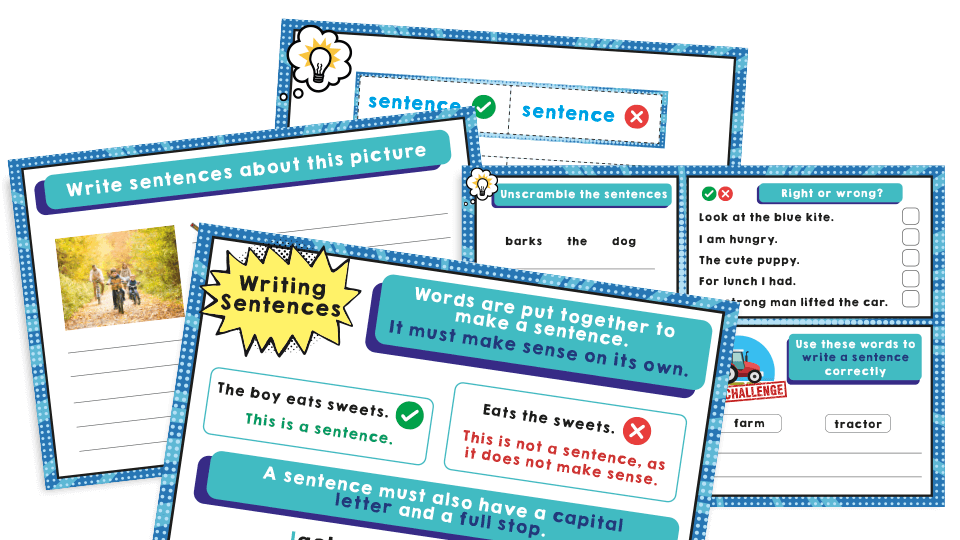 Year 1 SPaG Activities Pack Writing Simple Sentences
