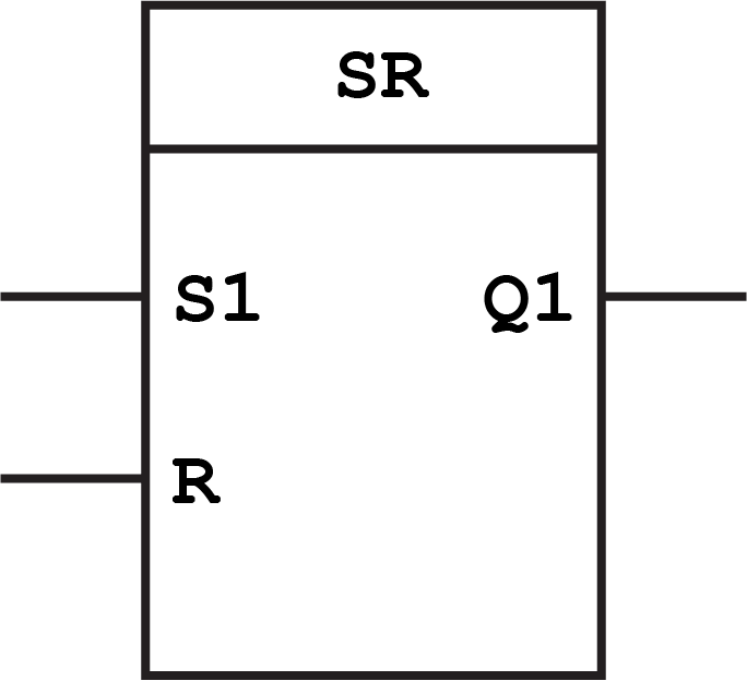 Set/reset function block (set dominant) PLC Academy
