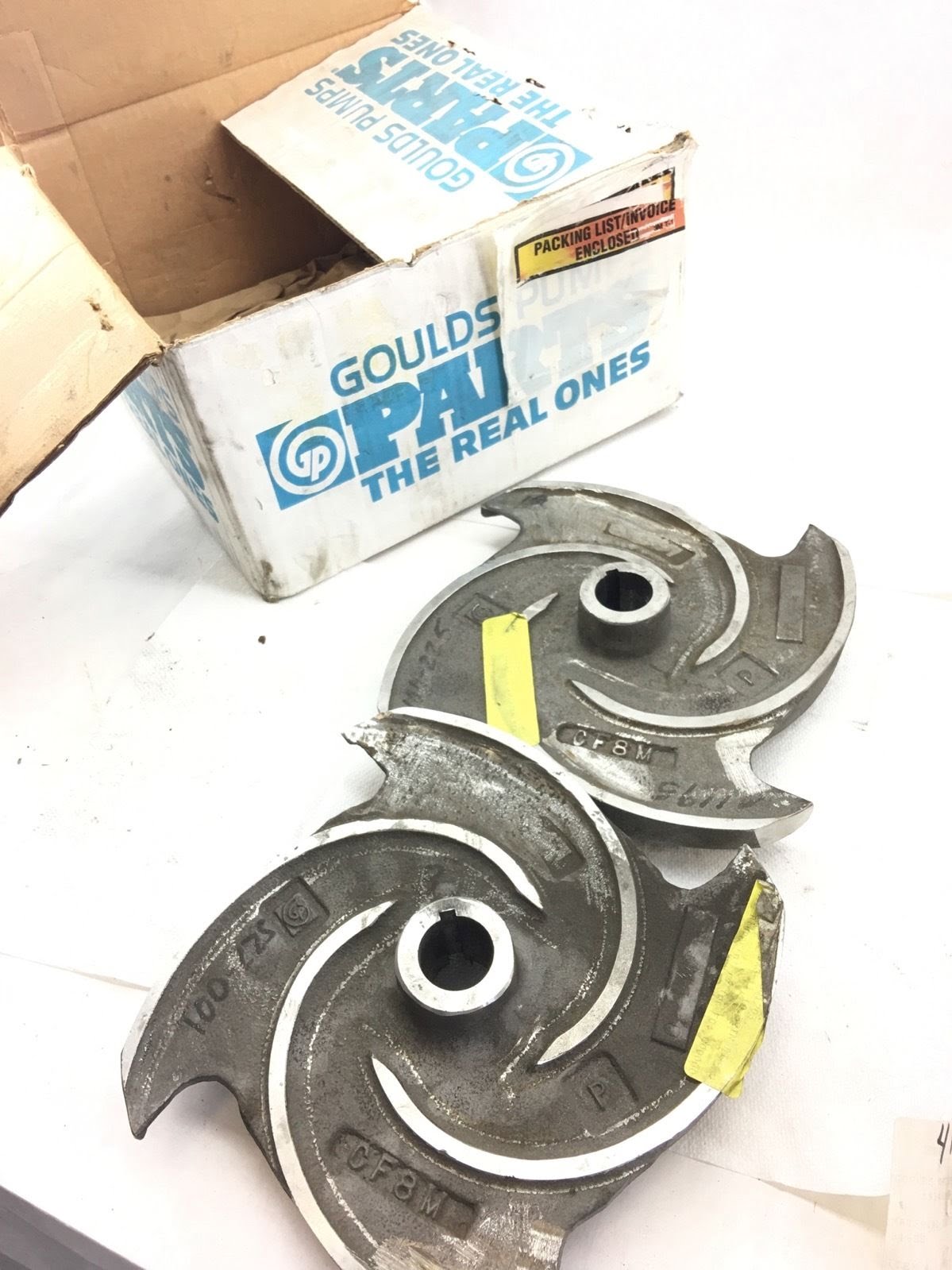OF 2 GOULDS PUMP IMPELLER 3171S, 21/2 X 311, (B394)