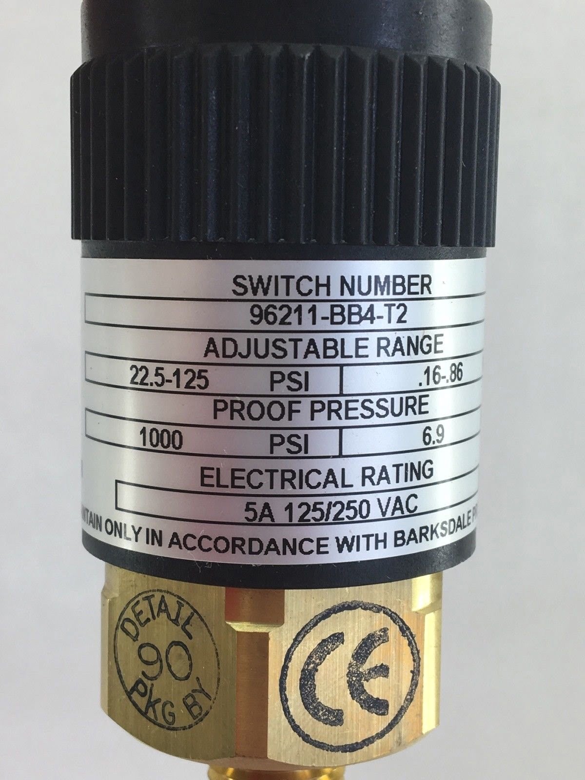 BARKSDALE 96211BB4T2 FIELD ADJUSTABLE SWITCH (F79)