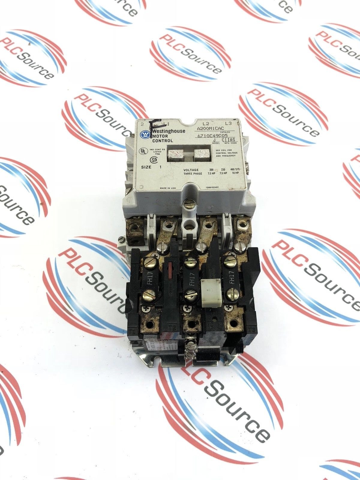 WESTINGHOUSE CUTLER HAMMER A200M1CAC MOTOR CONTROL STARTER, BA13A