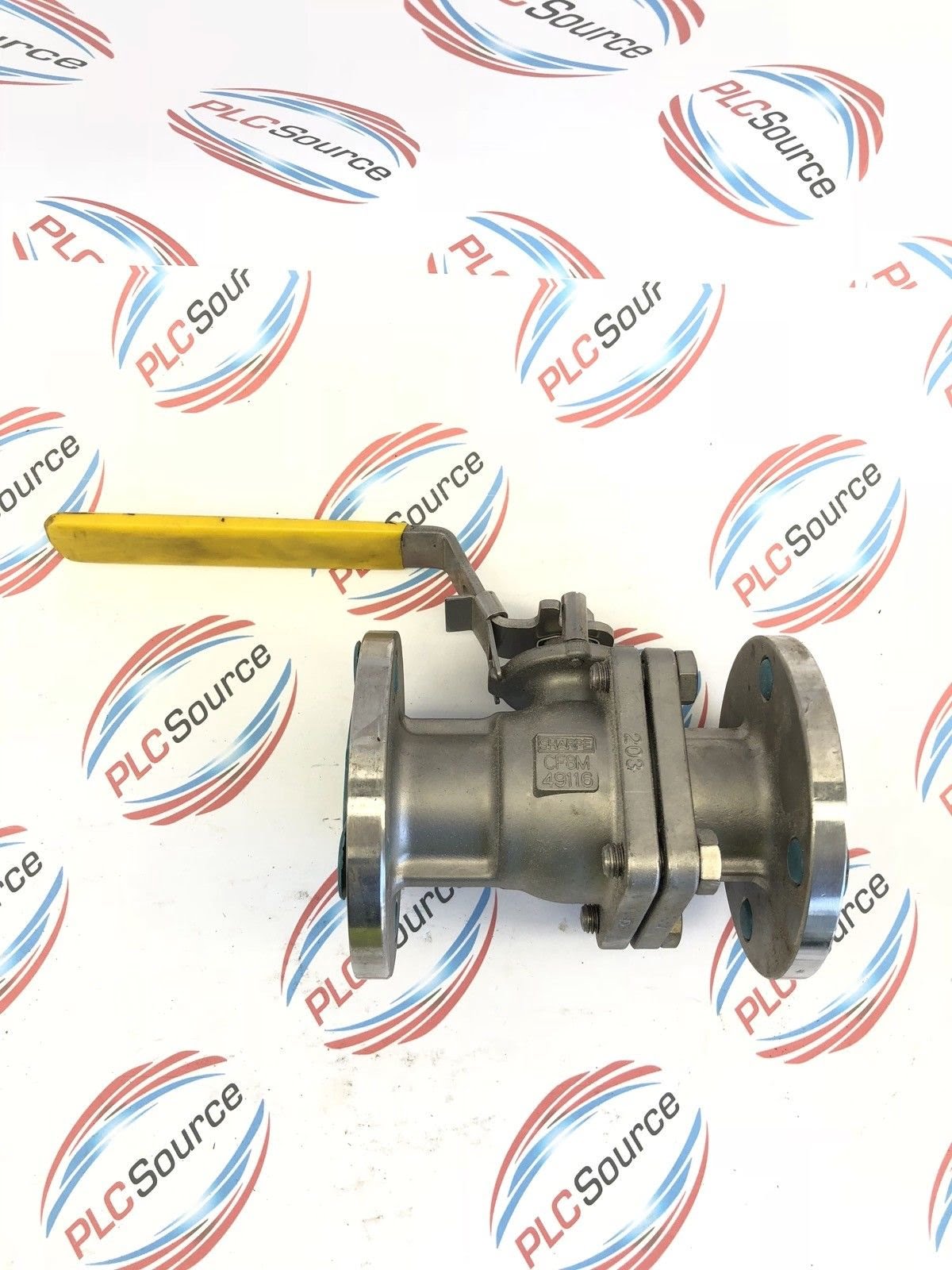 SHARPE 49116 11/2" BALL VALVE SS 316 CF8M FLANGE MOUNT, SEATRTFE