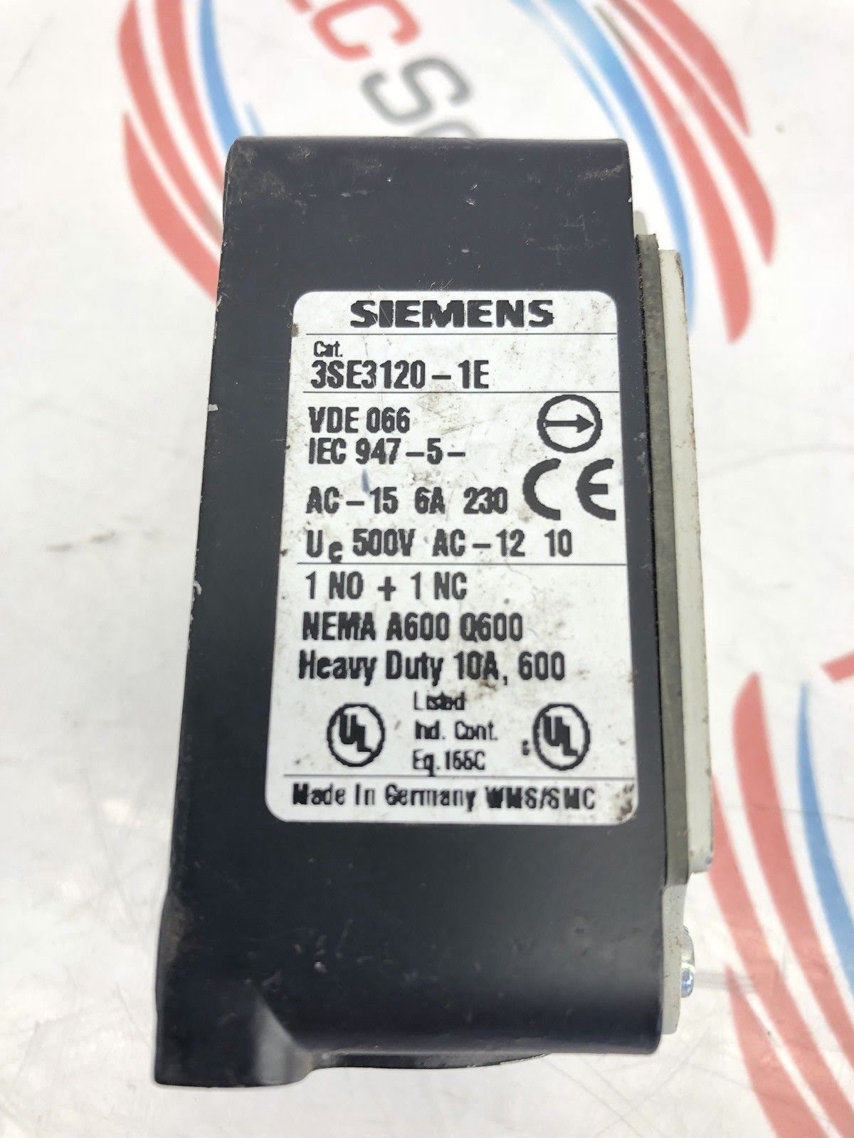 SIEMENS 3SE31201E NEMA A600 HEAVY DUTY LIMIT SWITCH