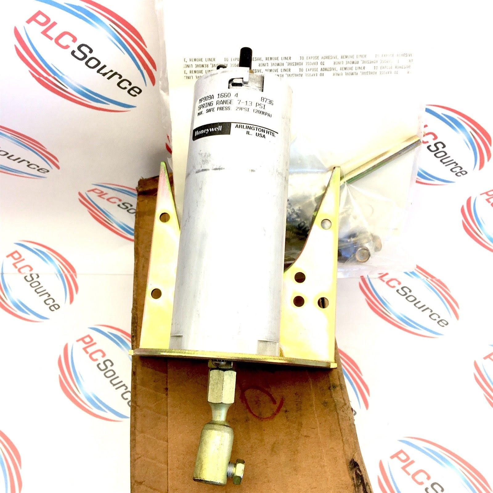 HONEYWELL MP909A16604 STATUS ACT PNEUMATIC DAMPER ACTUATOR & MOUNTING BRACKET