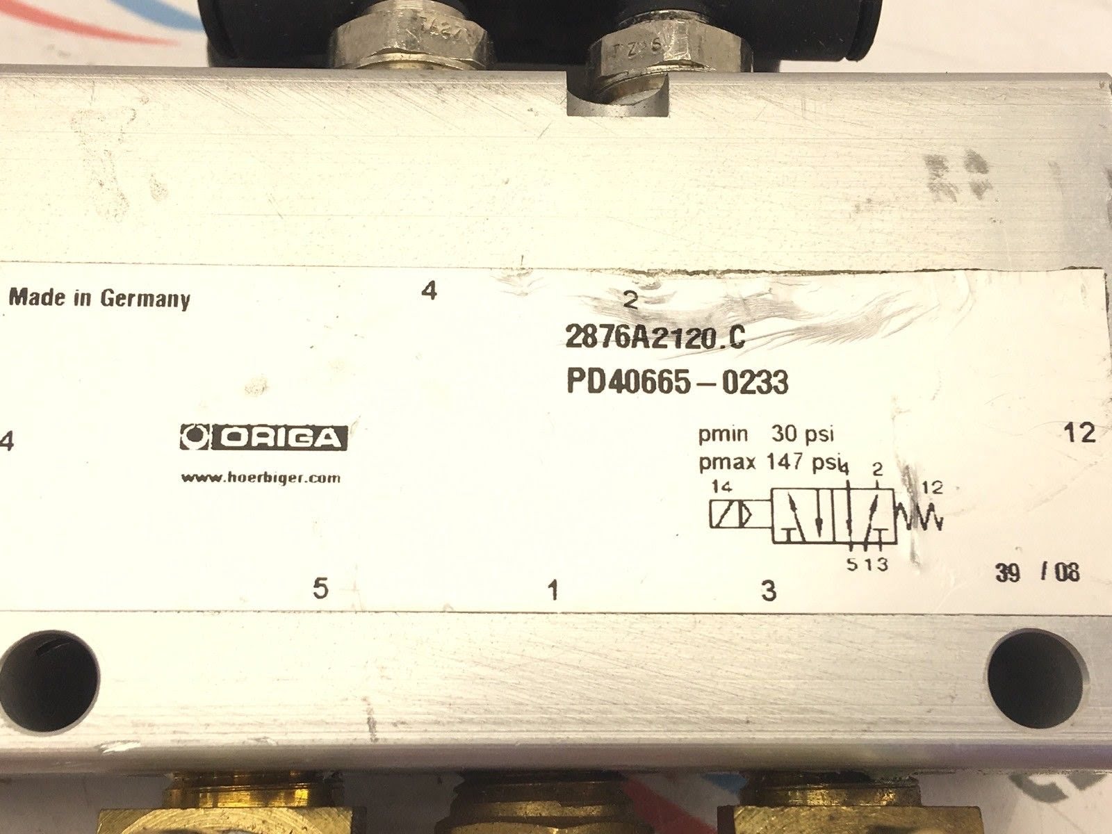 HOERBIGER ORIGA PD406650233 S9 BODYPORTED DIRECTIONAL CONTROL