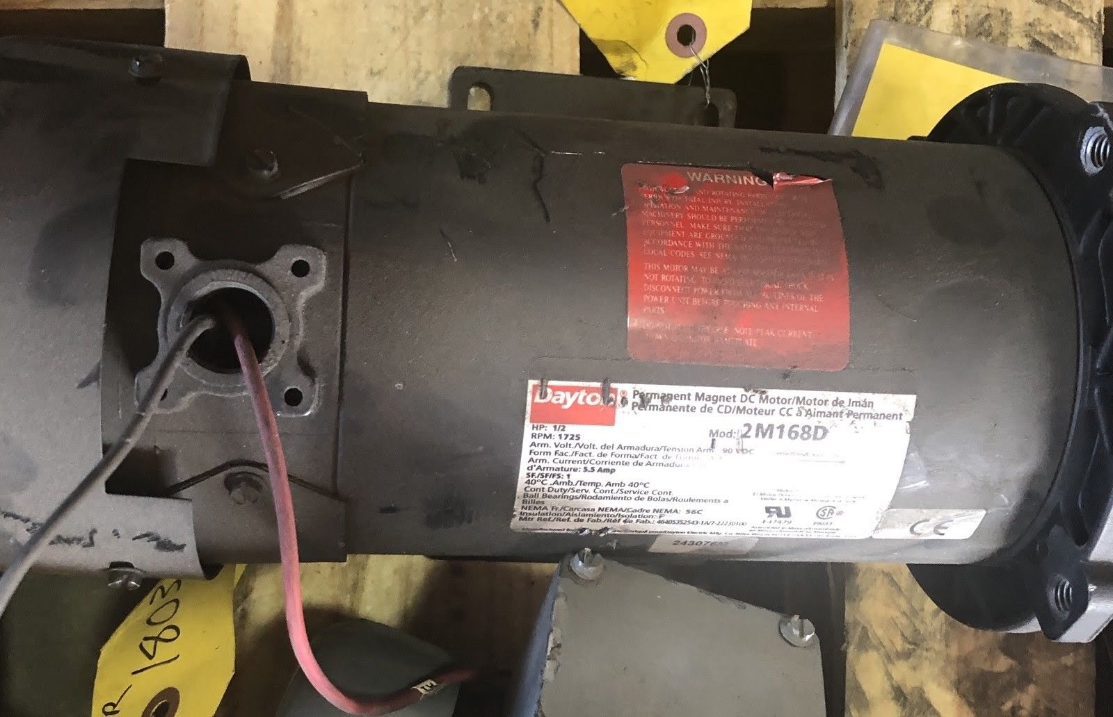 DAYTON 2M168D HP 1/2 RPM 1725 PERMANENT MOTOR