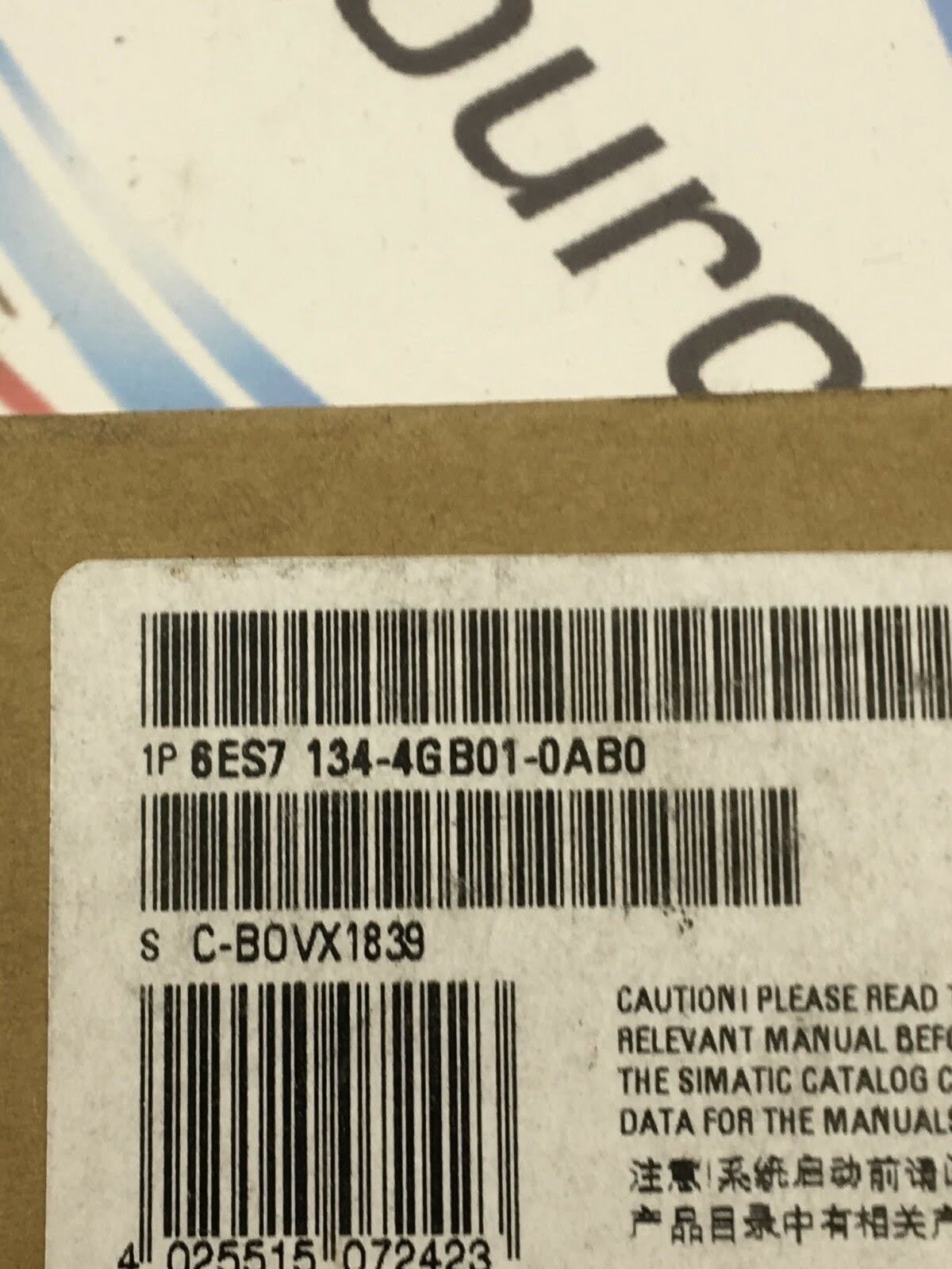 SIEMENS 6ES7 134-4GB01-0AB0 SIMATIC ET 200S ANALOG INPUT MODULE