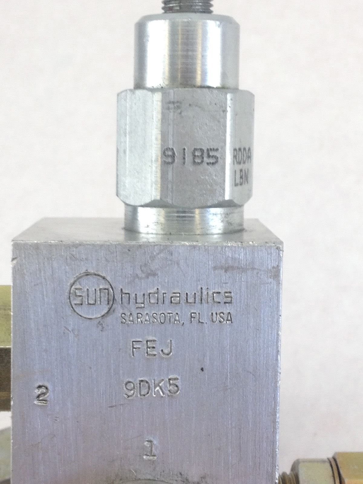 SUN HYDRAULICS FEJ RDDALBN CARTRIDGE VALVE & MANIFOLD (A204)