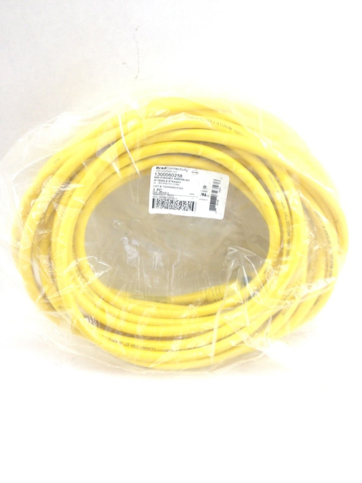 MOLEX BRAD WOODHEAD 1300060258 50 FT MINICHANGE 3P FEMALE STR POWER