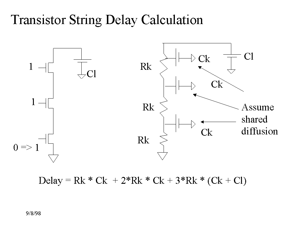 Transistor String Delay Calculation