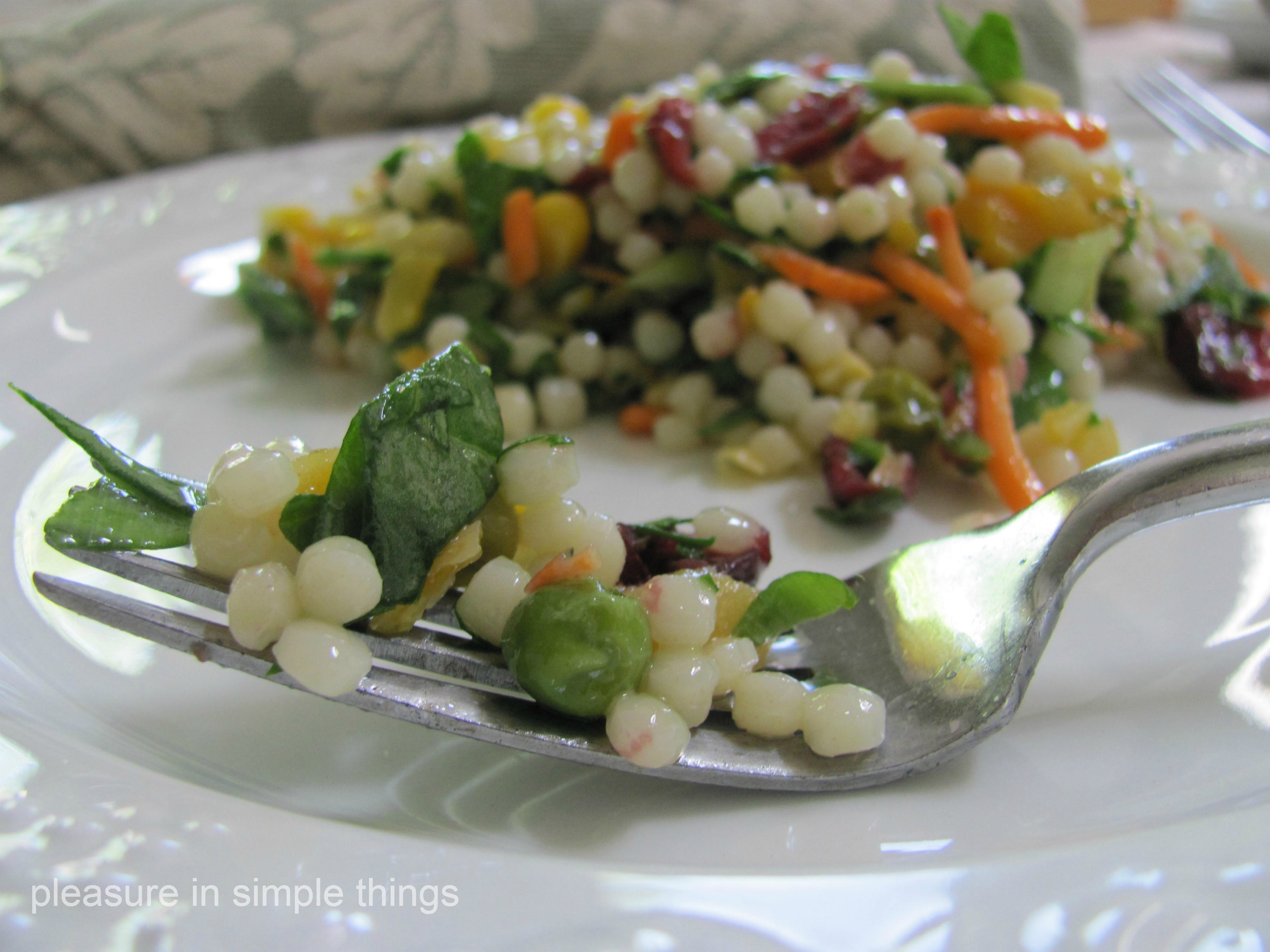 cold cous cous salad recipe — pleasure in simple things