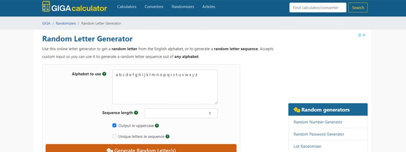 Top 5 Random Letter Generators – Plerdy