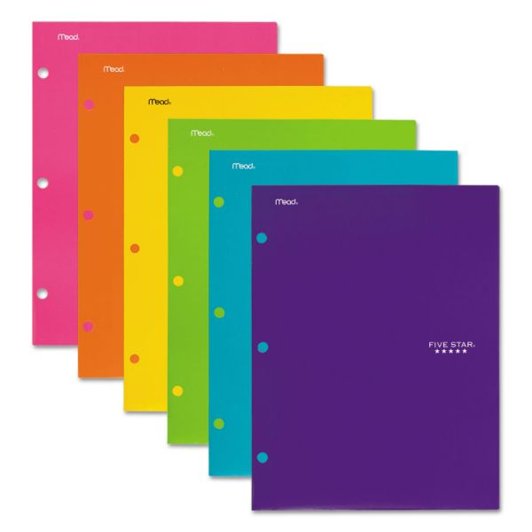 FourPocket Portfolio, 8 1/2 x 11, Assorted Colors, Trend Design, 6