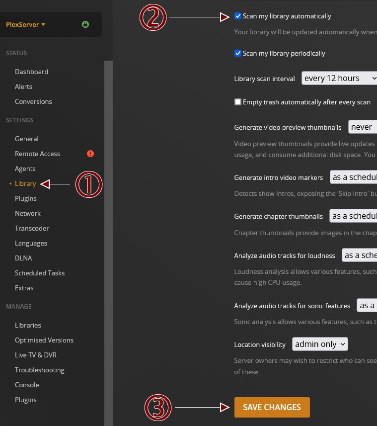 How to Scan a Library in Plex