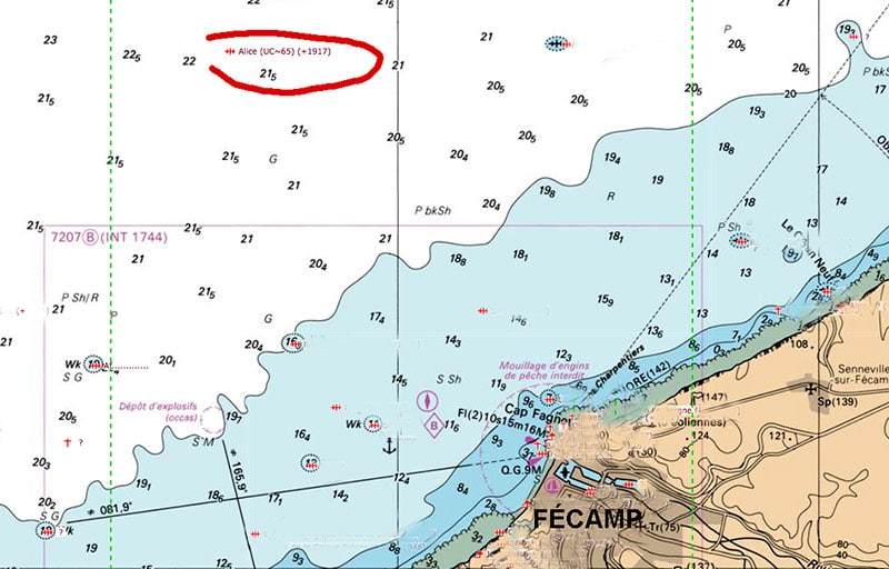 Carte Epave Manche position des épaves en manche Bollbing