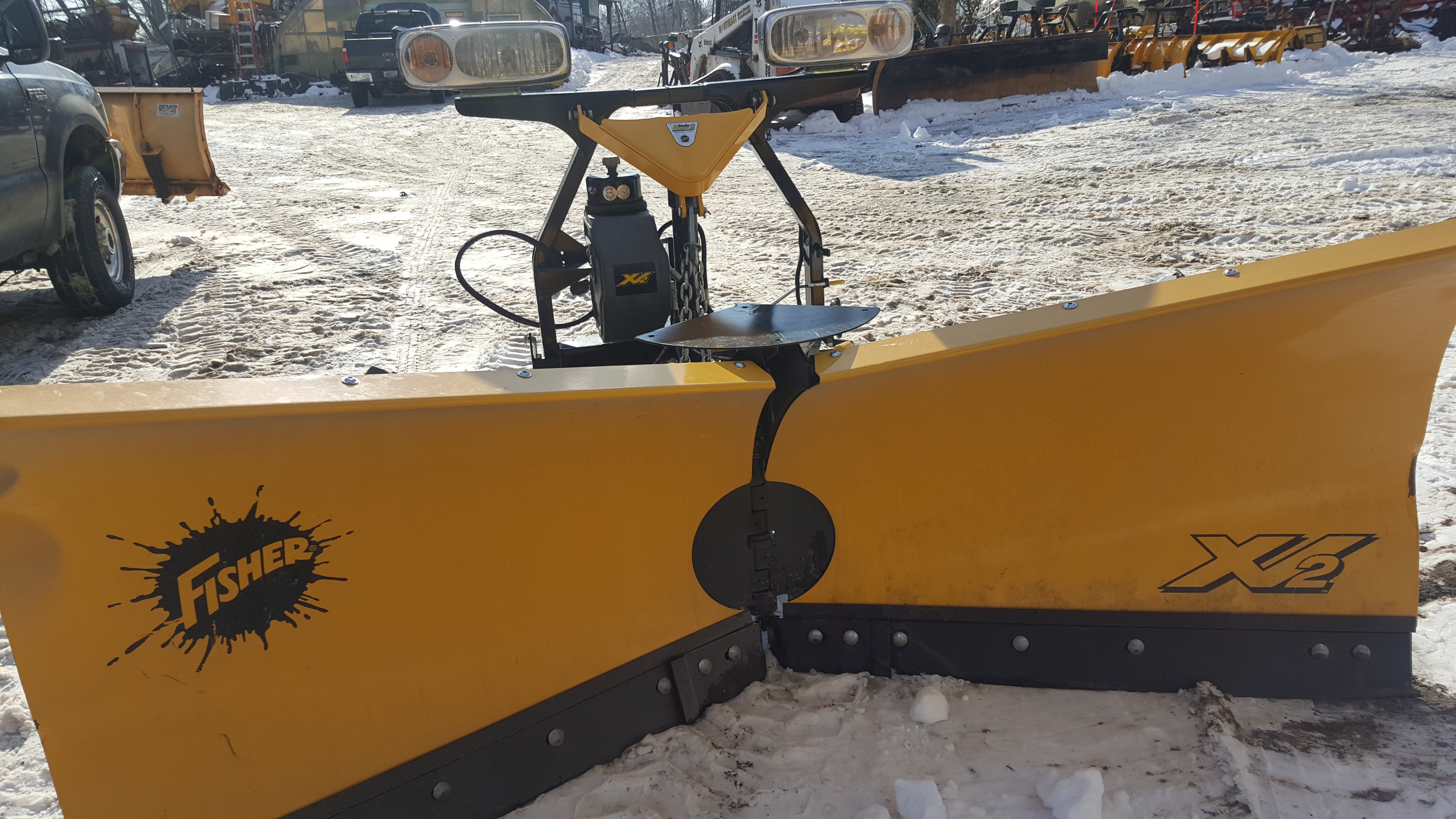 Used 8.6" Fisher XV2 Snowplow yellow or stainless steel PlowKing911