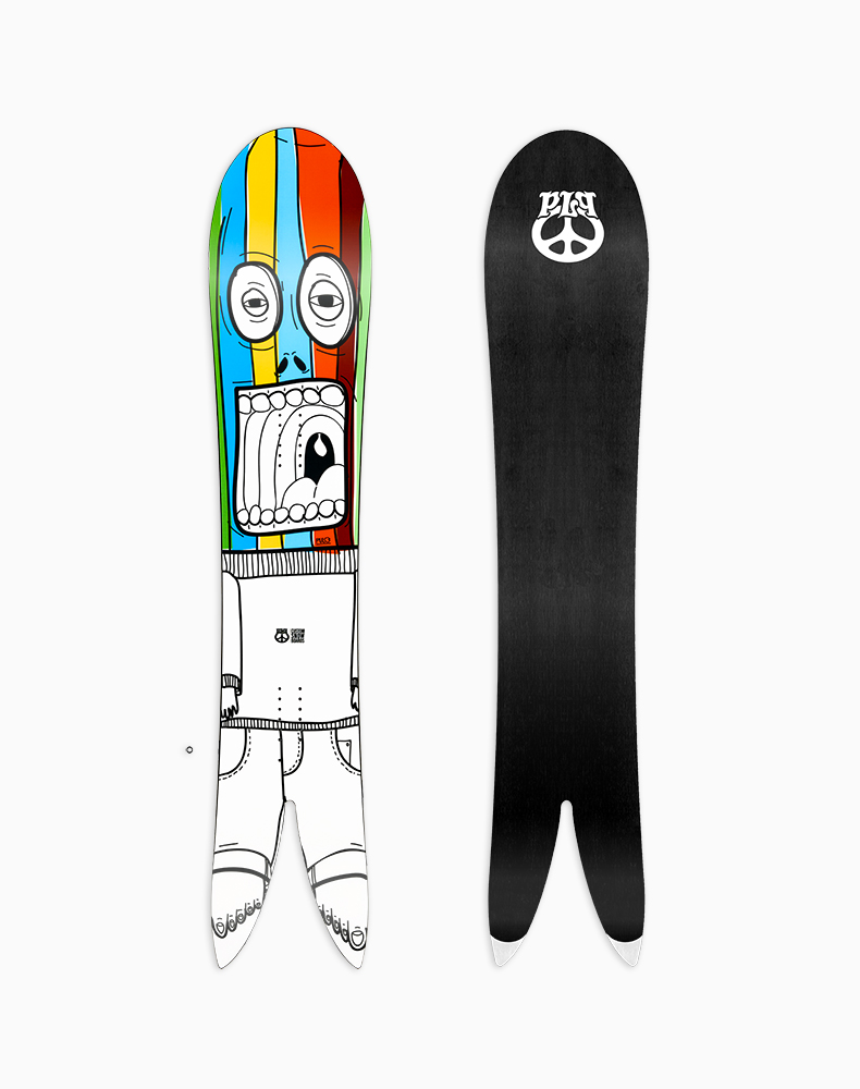 Swallowtail snowboard 164 compatto e surfy carve PLP Custom Snowboard