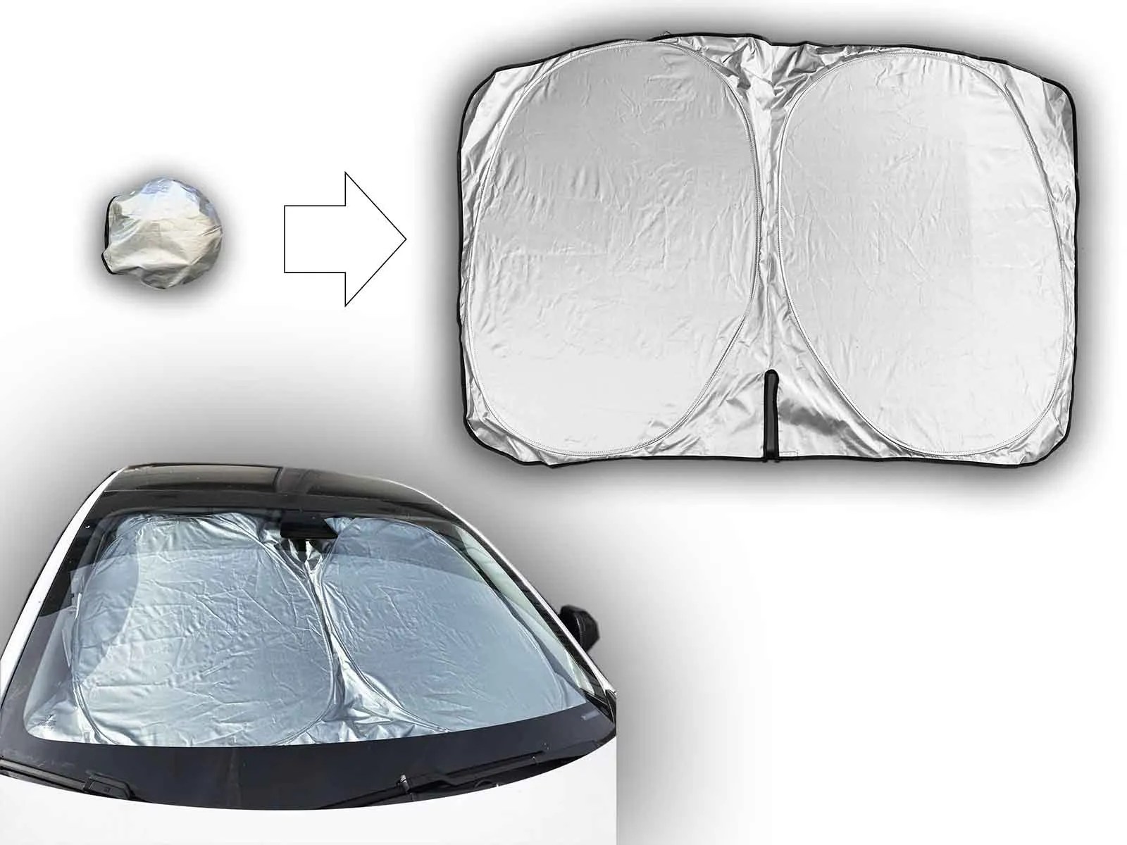 Model 3_Foldable Windshield Sunshade Plugear