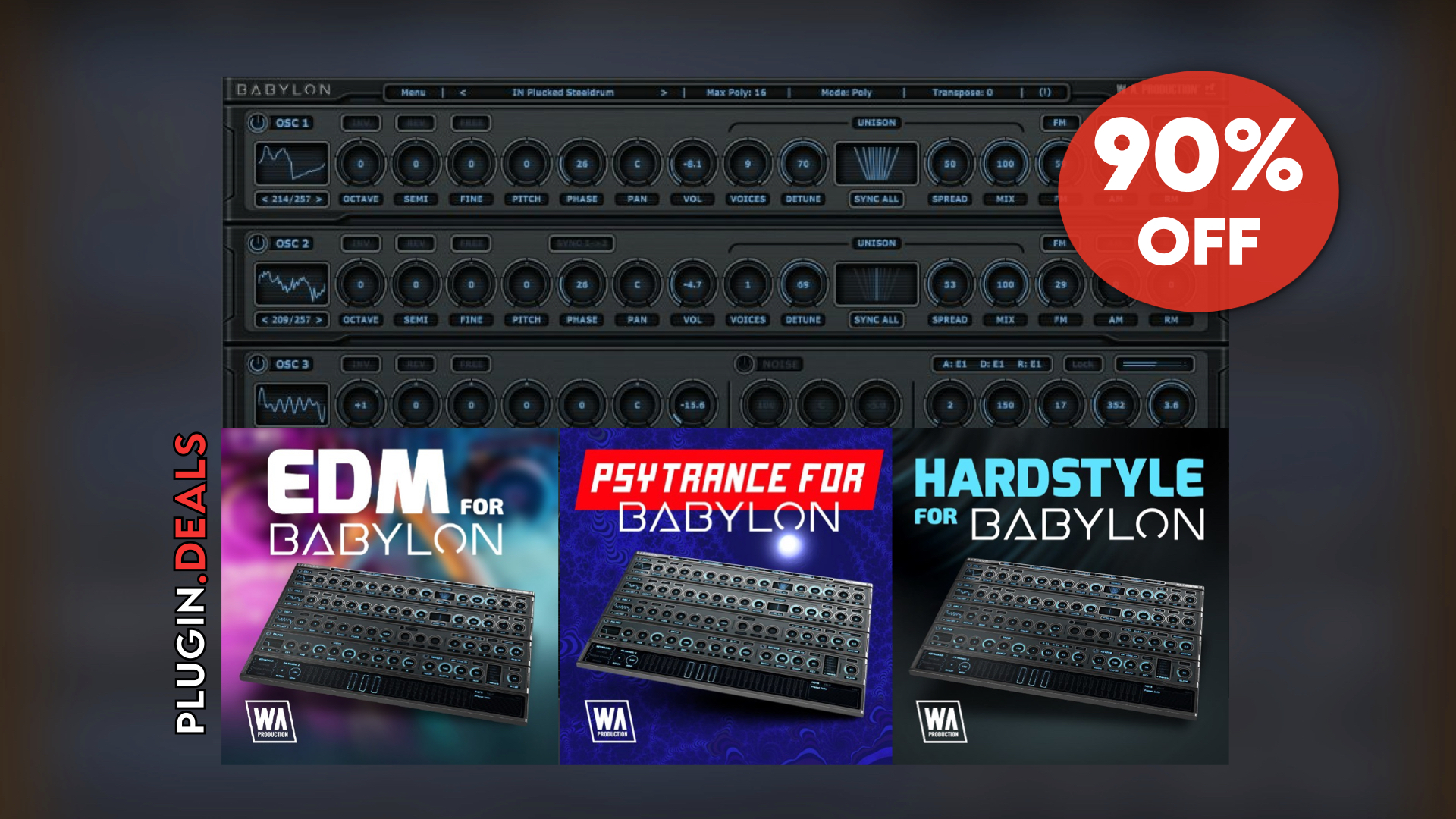 Save 90 OFF W.A Production Babylon Synthesizer Bundle