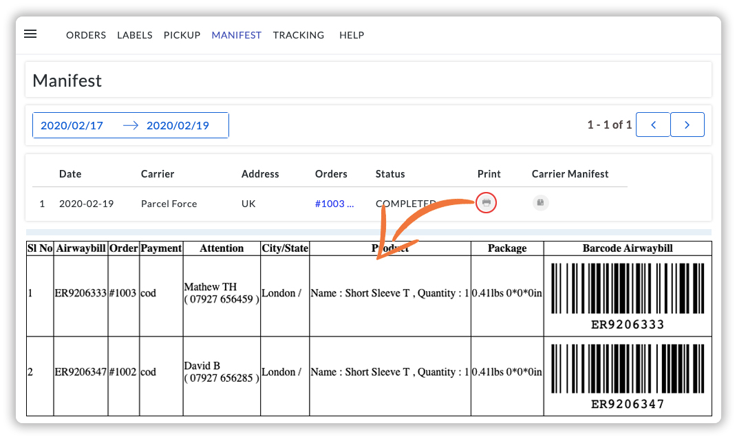 Shopify Parcelforce Shipping Automate Rates, Shipping Labels and Tracking PluginHive