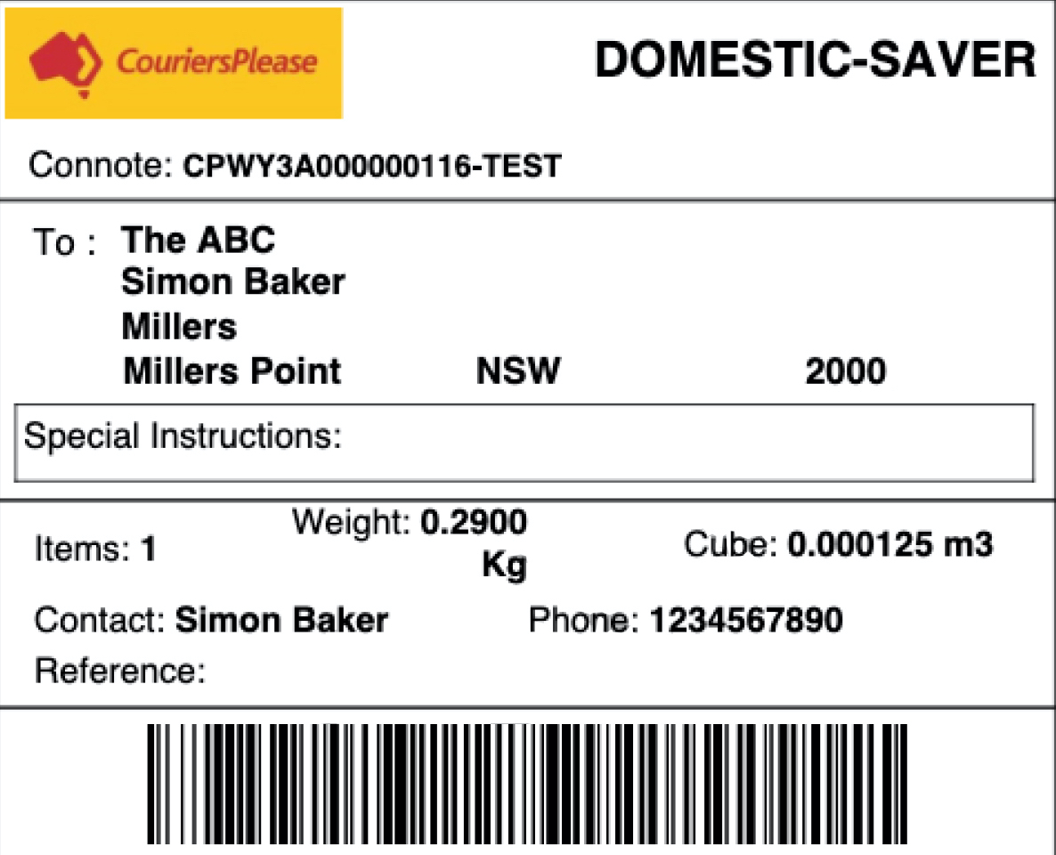 CouriersPlease Shipping PluginHive