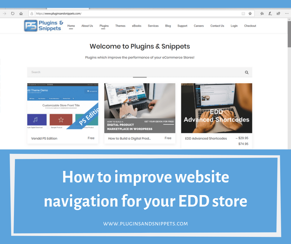 How to improve website navigation for your EDD store Plugins & Snippets