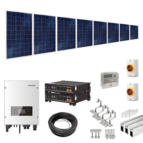 4kW (4000W) Hybrid Solar Power Kit with 4.8kWh Battery Storage for Tile