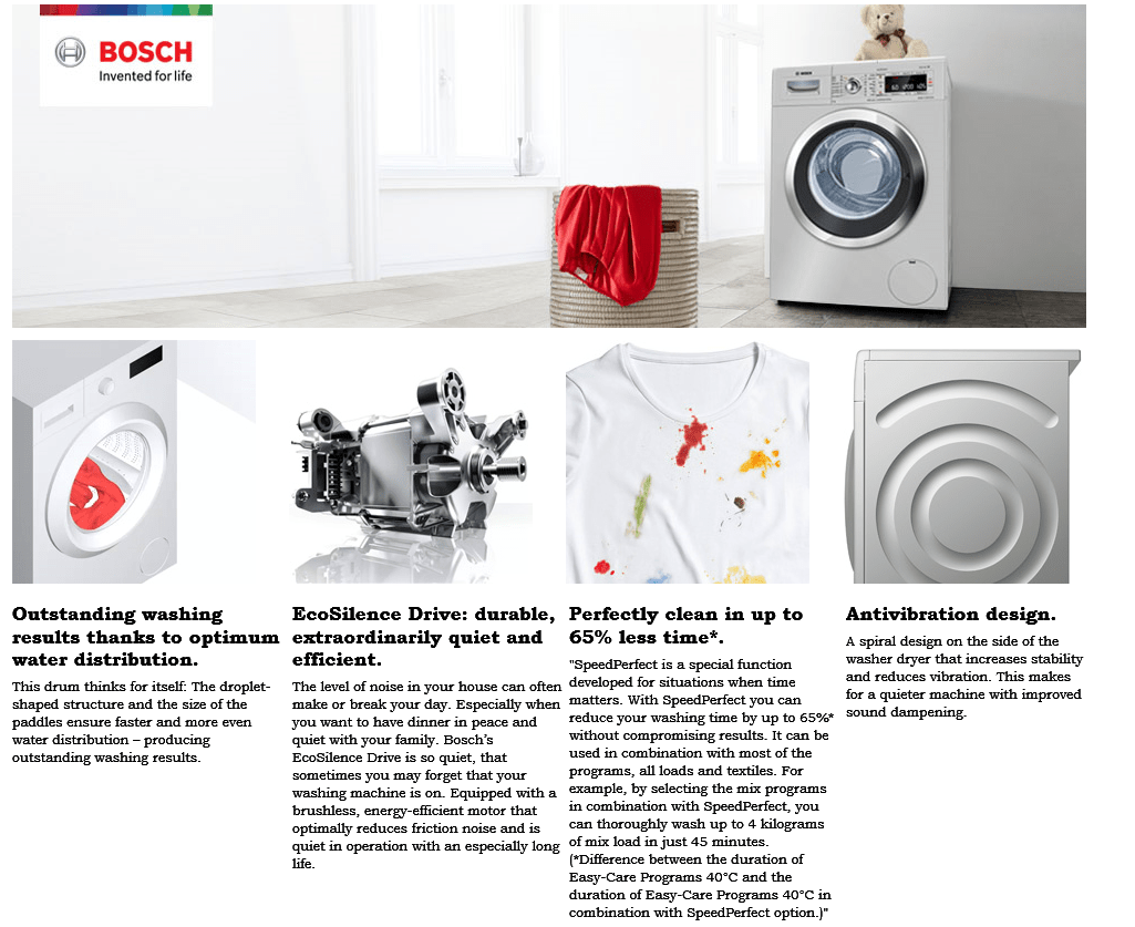 Bosch 9Kg Front Load Washing Machine WAW3256XGC PLUGnPOINT