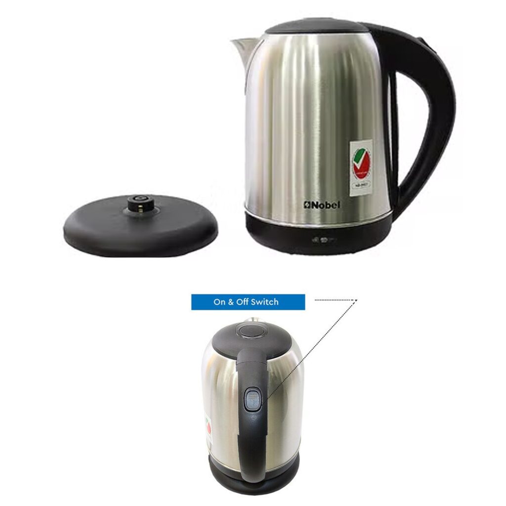 Nobel NK182SS Kettles Stainless Steel 1.7 Litre PLUGnPOINT
