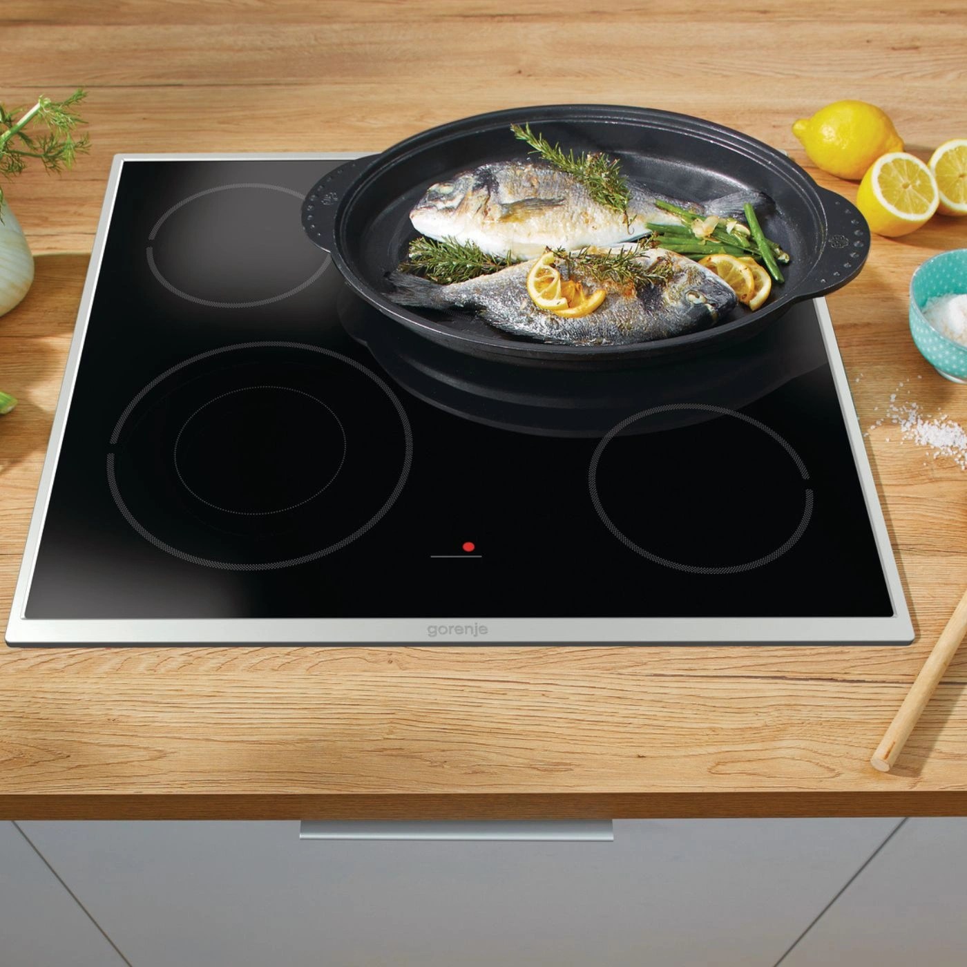 Gorenje ECT648ORAB Built in Ceramic Hob, 60 cm PLUGnPOINT