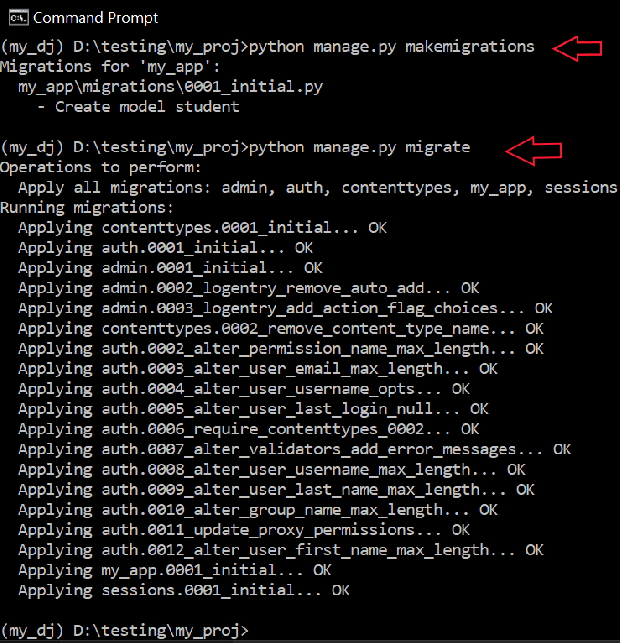 Inserting form data to MySQL table by using Django framework