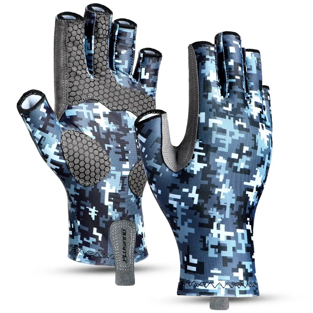 PLUSINNO Fingerless Kayaking Fishing Gloves Plusinno