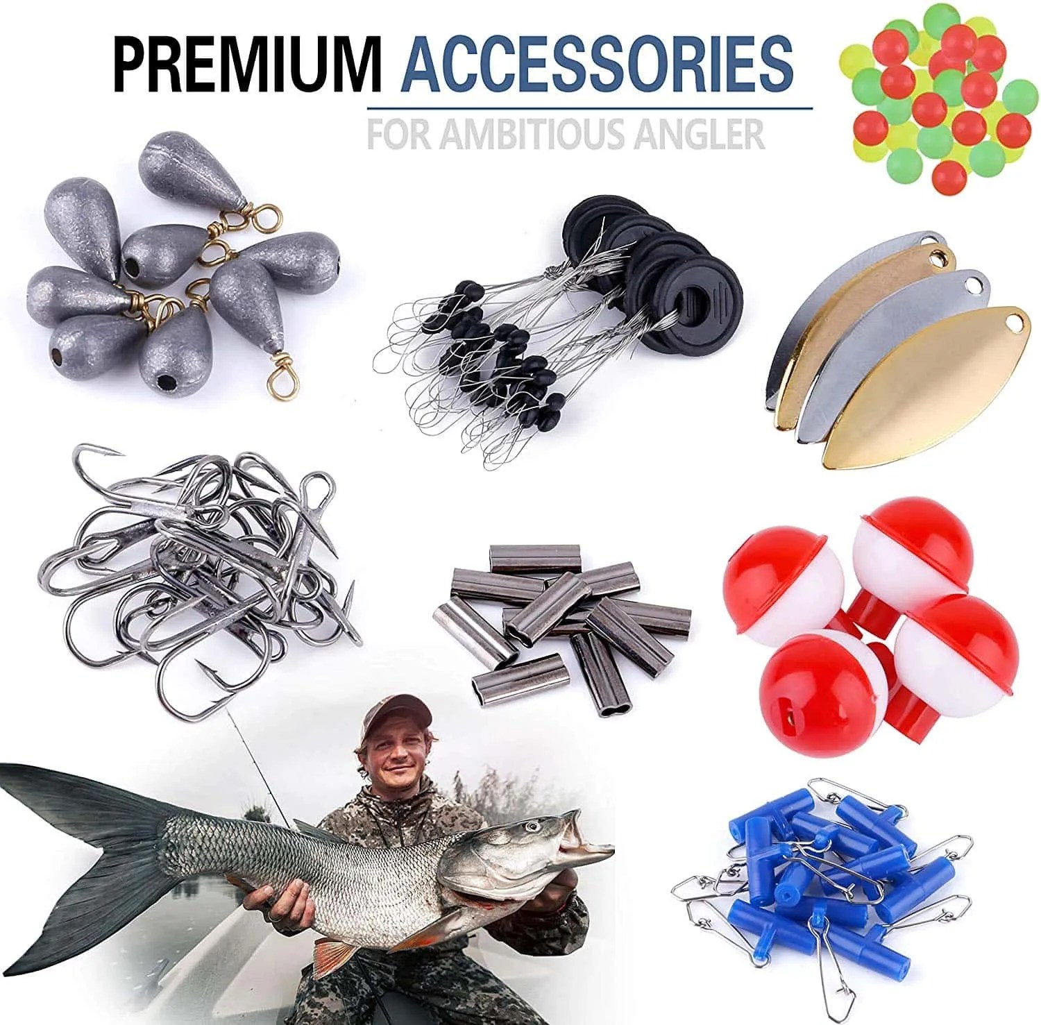 PLUSINNO 263Pcs Fishing Accessories Kit Plusinno