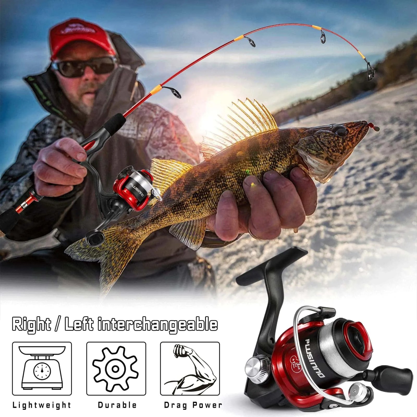 PLUSINNO ICE Ⅱ Ice Fishing Rod Reel Combo Plusinno