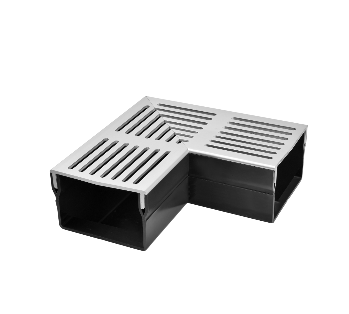 +Garden® Drain 100/50 hoekstuk met grijs aluminium rooster kopen