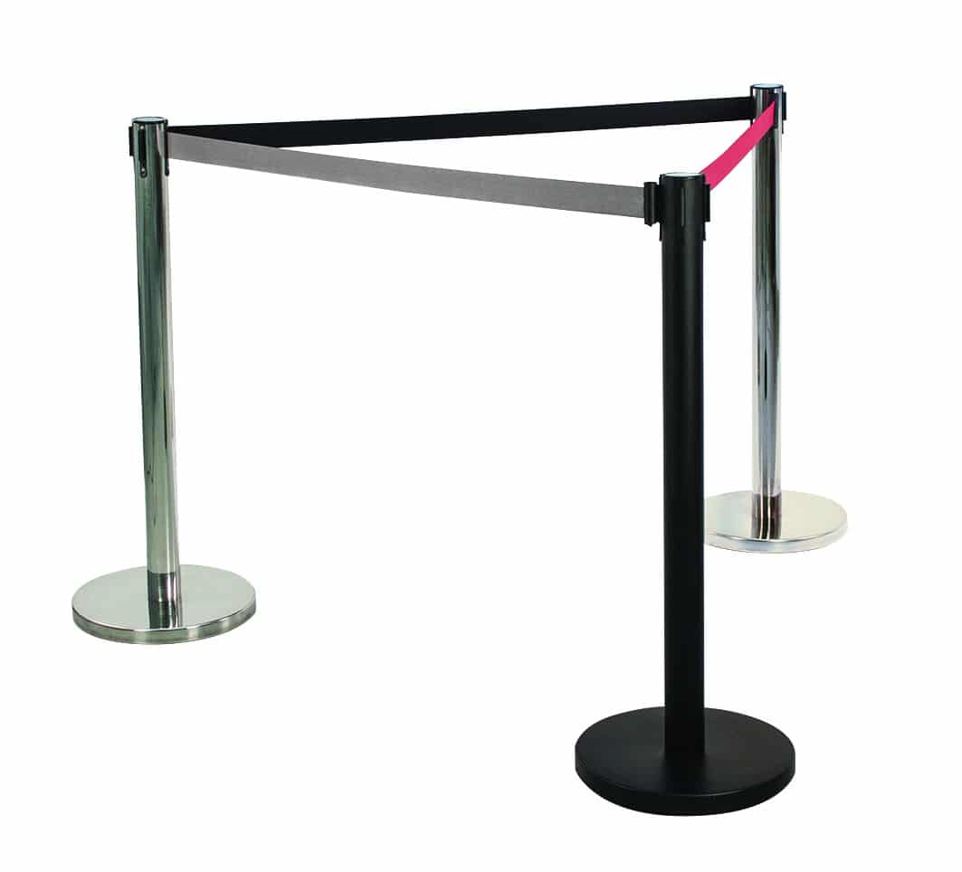 barrières rétractables accueilir et régulariser les files d'attente