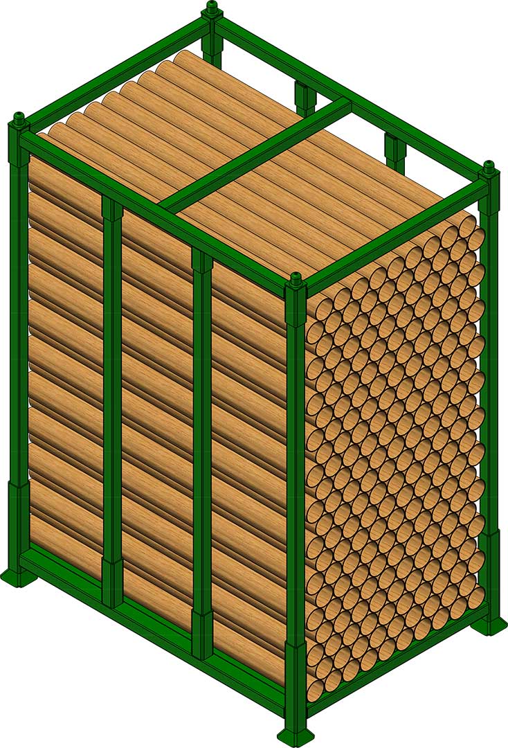 Paper Core and Tube Stack Rack Plymouth Industries Plymouth Industries