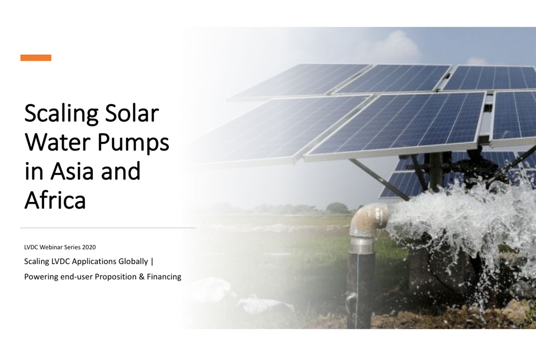 Scaling Solar Water Pumps in Asia and Africa Pmanifold