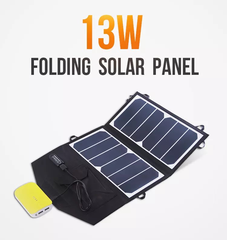 Portable Solar Panel Kit 13 Watt for Mobile Phone and Smart Bracelet