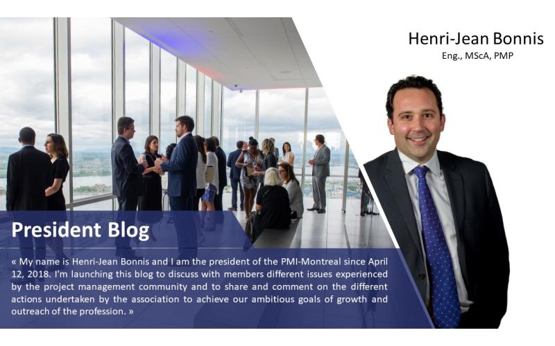 President Blog Innovation and Project Management PMI Montréal