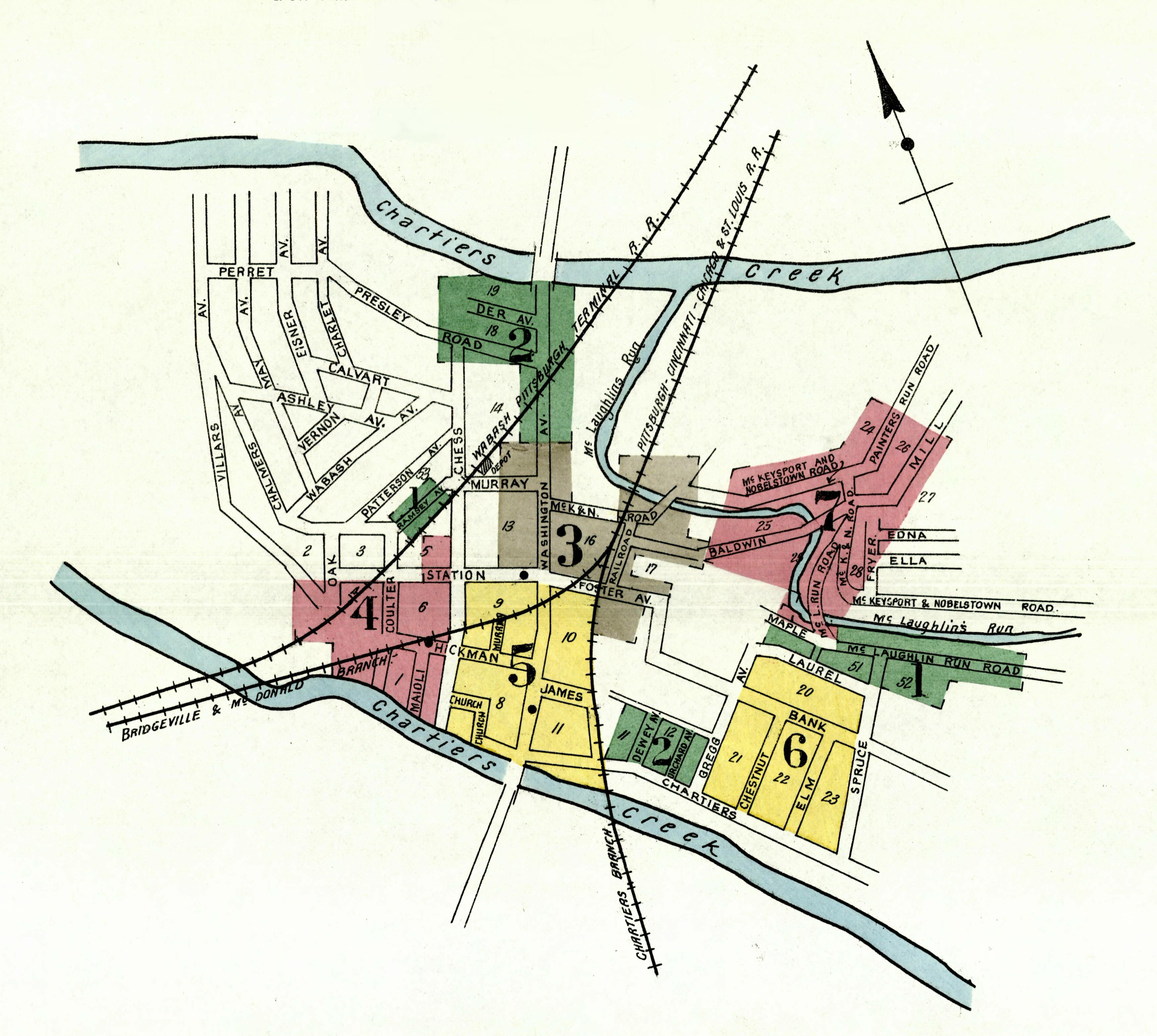 Bridgeville, PA Stops The PRR Chartiers Branch Peter's Model Railroading